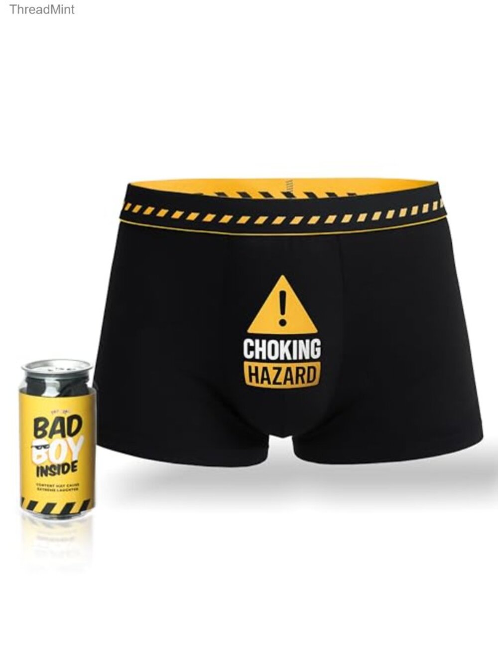 Men's Novelty Boxer Briefs Cotton Blend Funny Gift Set with Drink Can